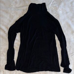 Women's Black Turtleneck Top